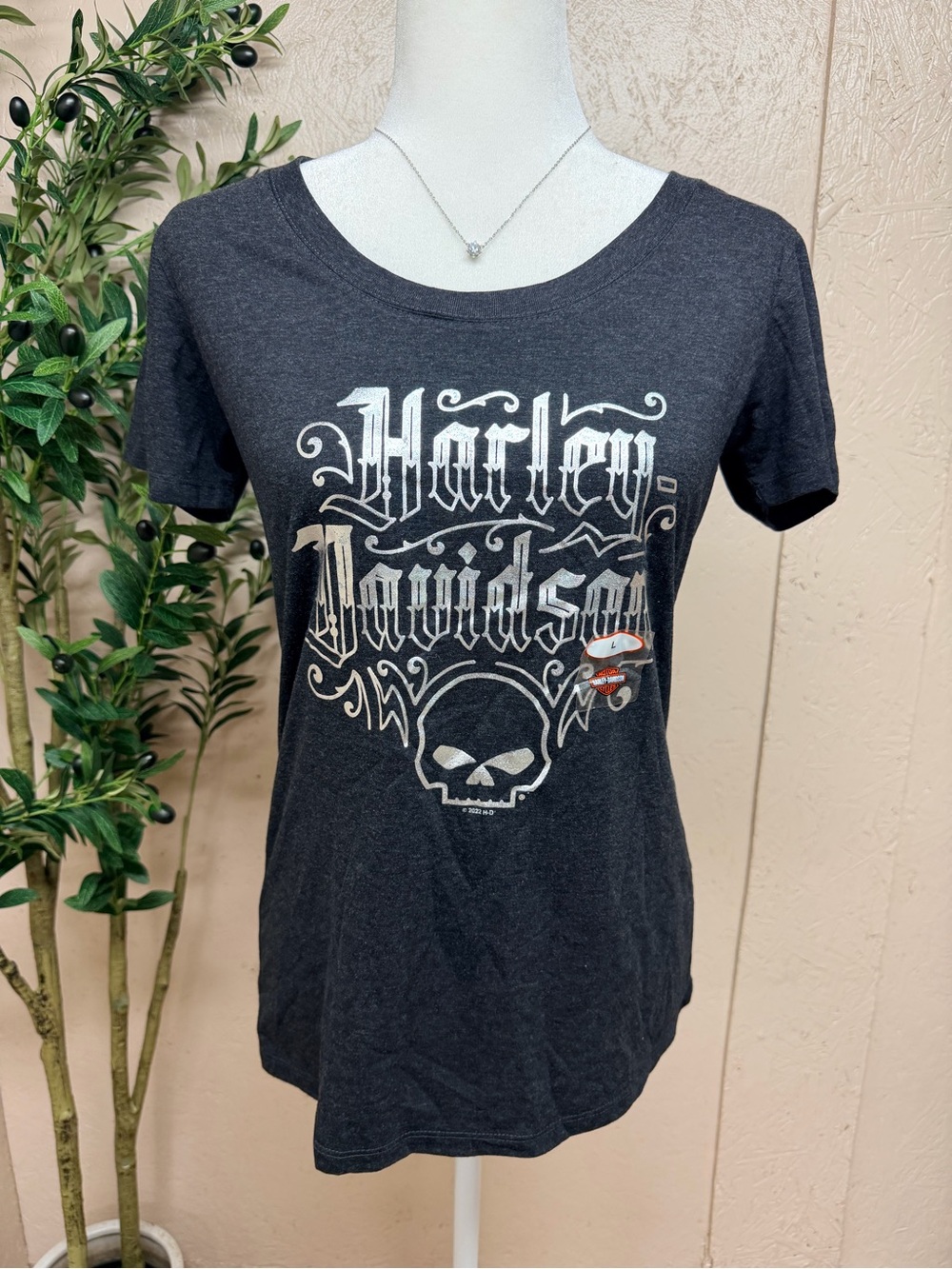 Harley-Davidson Black and White Logo Tee